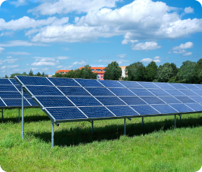 solar power plant mounted on ground