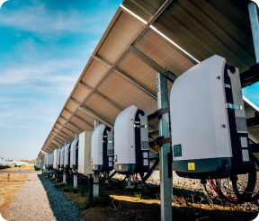 solar power plant mounted on ground
